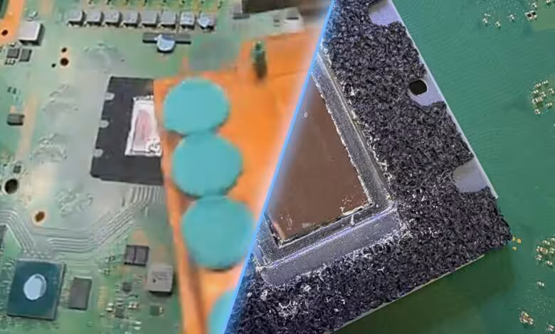 Overheating PS5 reveals damaged heatsink beneath liquid metal interface