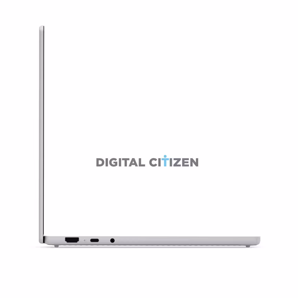 Googlebook Lenovo 15 : les premiers visuels fuitent bien avant le lancement d'automne 4 Profil latéral gauche du Googlebook Lenovo 15 blanc, ports USB-C, USB-A et prise audio visibles