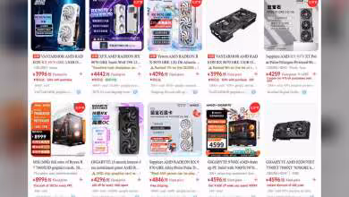 Variété de cartes graphiques AMD et MSI sur fond contrasté avec éclairage vif et détails nets
