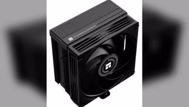Refroidisseur CPU Thermalright Assassin X 120-A Dark noir, vue produit sur fond blanc