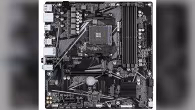Carte mère GIGABYTE B450M DS3H avec chipset AMD B450 et support pour processeurs AM4.