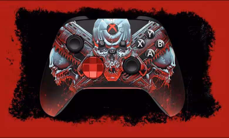 Gears of War: E-Day s’offre une manette Xbox collector à 89,99 dollars avant 2026 1 Manette Xbox Gears of War: E-Day avec visuel crâne, boutons ABXY et sticks analogiques