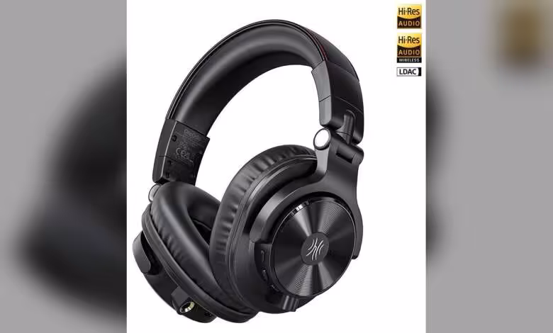 OneOdio A70 Gen 2 : LDAC, Bluetooth 6.0 et 72 h d’autonomie à moins de 60 dollars 1 Casque OneOdio A70 Gen 2 noir, vue trois-quarts avec badges Hi-Res Audio, Hi-Res Wireless et LDAC