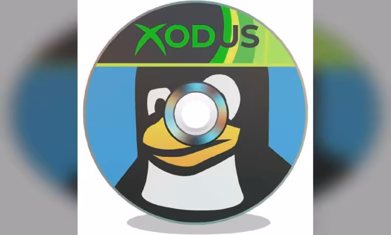 PC Game Pass sur Linux : le projet open source Xodus veut briser l'exclusivité Windows 1 Logo XODUS avec pingouin Linux stylisé et objectif au centre, sur fond circulaire vert et bleu