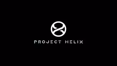 Logo Project Helix blanc sur fond noir, branding Xbox lié au projet de console Helix