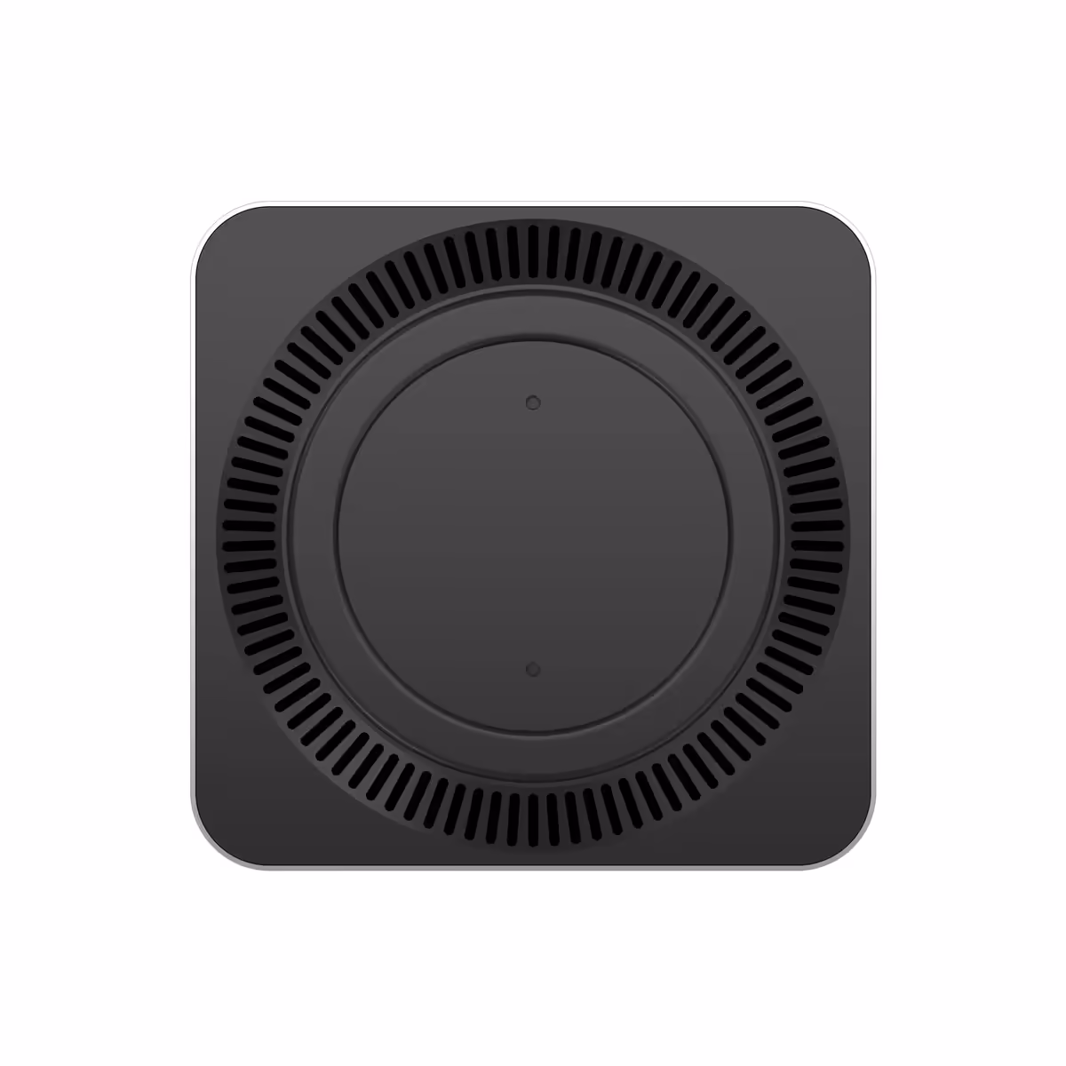mini PC VZMORE : Panther Lake, Gorgon Point et Strix Halo jusqu'à 120 W en octobre 3 Dessous du boîtier VZMORE fond sombre, détails des aérations