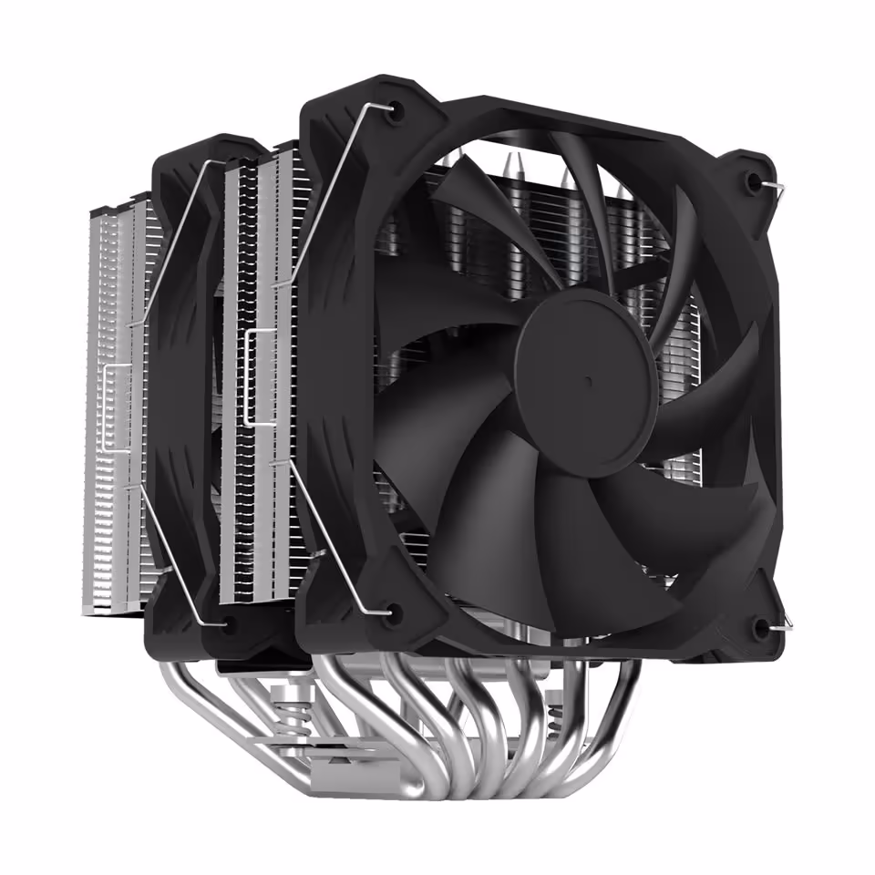 Ventirad double tour Zalman CNPS12X BP BLACK avec ventilateur noir et caloducs argentés