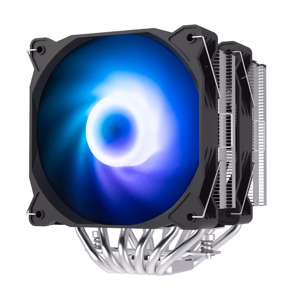 Ventirad Zalman CNPS12X BP ARGB avec ventilateur lumineux bleu et base argentée