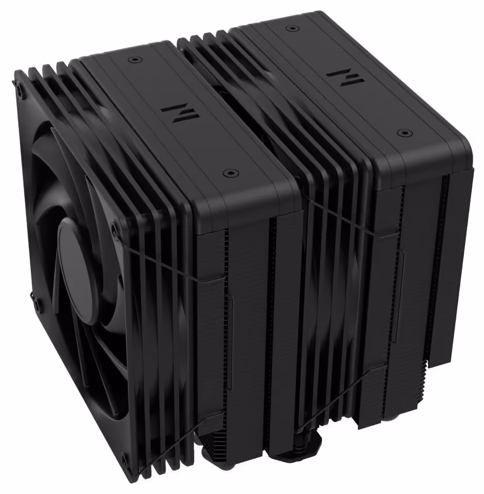 Ventirad CPU Zalman CNPS15X BP BLACK, radiateur noir double tour avec ventilateur central