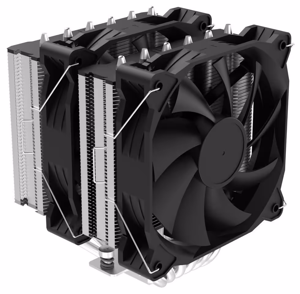 Ventirad double tour Zalman CNPS15X BP BLACK avec deux ventilateurs et ailettes aluminium
