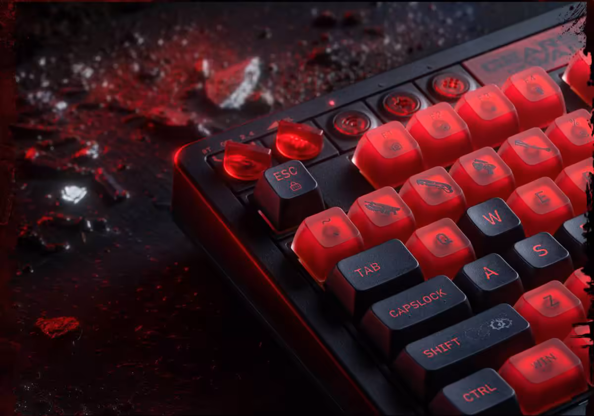 8BitDo Gears of War : un clavier mécanique rétro et une souris ambidextre