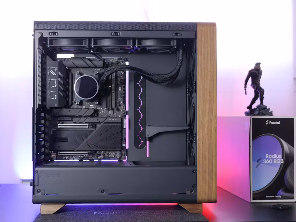 Test du Fractal Design Summit Black TG Light Tint, le boîtier qui joue la carte du bois 33 Fractal summit black build atx rog 02