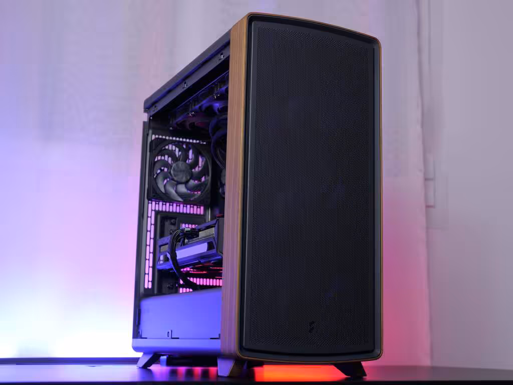 Test du Fractal Design Summit Black TG Light Tint, le boîtier qui joue la carte du bois 35 Fractal summit black build atx rog 03