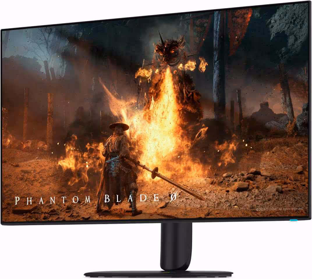 Alienware OLED : deux nouveaux écrans, un 4K 165 Hz à 699,99 $ et un 560 Hz QD-OLED 11 Moniteur Alienware OLED de face avec Phantom Blade Zero, design gaming sobre