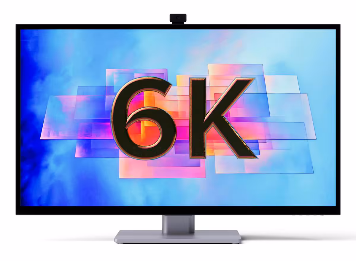 Alogic IFA 2026 : écrans 5K/6K tactiles, docks TB5 et gamme Vision pro 12 Moniteur Alogic 6K avec webcam intégrée, vue de face sur fond blanc
