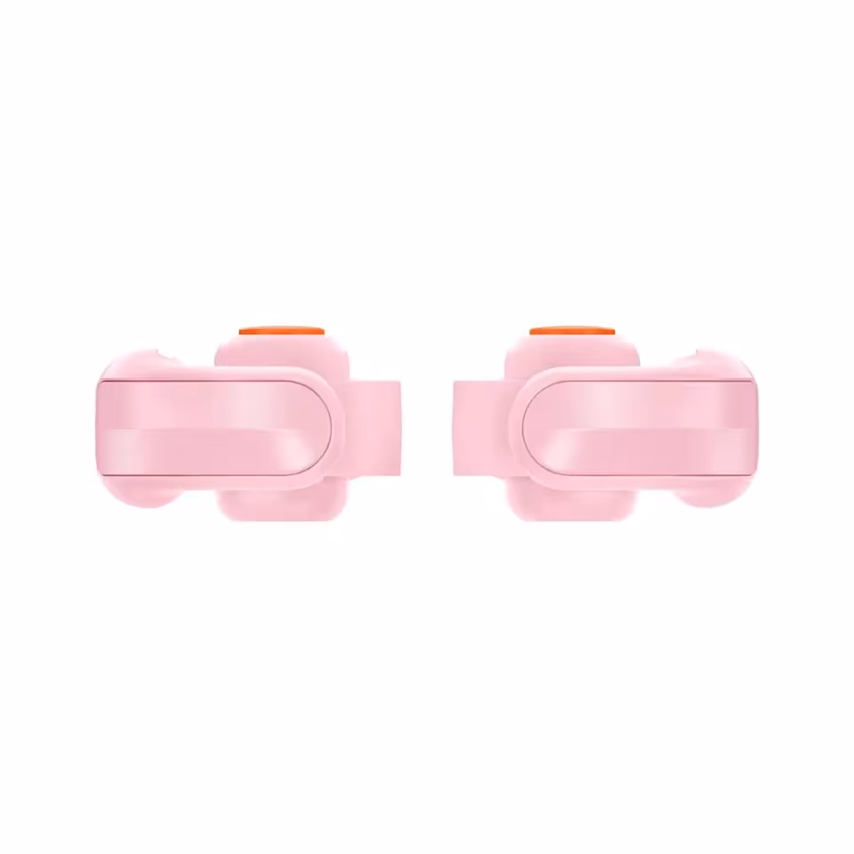 Bose Sport Open Earbuds roses, vue produit de face sur fond blanc