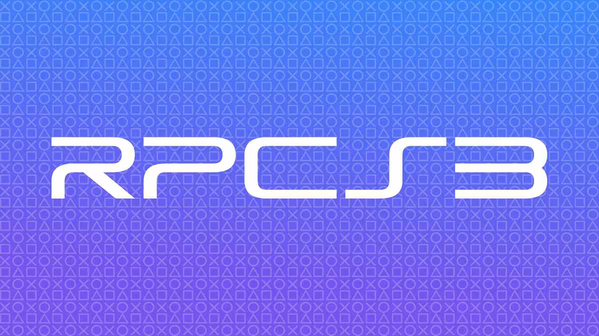 DLSS 5 : RPCS3 refuse toute intégration et juge le rendu incompatible avec l’émulation 2 Logo RPCS3 blanc sur fond bleu/violet avec motif géométrique répété