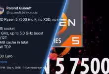 Ryzen 5 7500 : AMD préparerait un nouveau six cœurs AM5 entre 7500F et 7500X3D