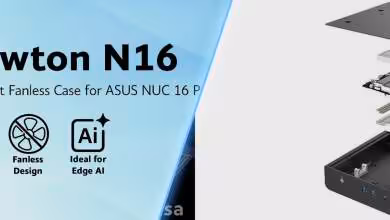 Akasa Newton N16 : un boîtier fanless taillé pour l’ASUS NUC 16 Pro en 2,1 L