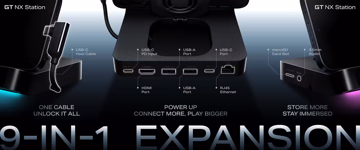 Infinix GT NX transforme le smartphone en console portable avec refroidissement TEC 4 Schéma des ports de la station Infinix GT NX Station avec extension 9-en-1