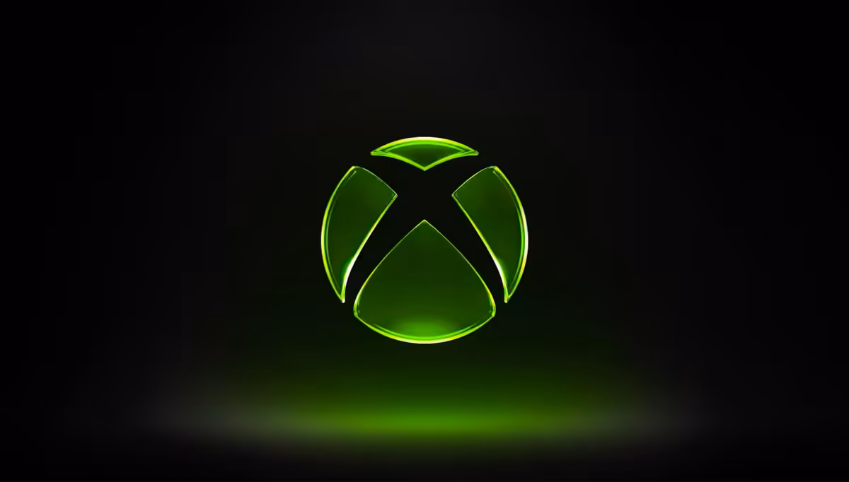 Logo Xbox vert lumineux sur fond noir