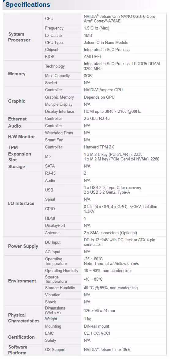 MSI MS-C9ZA : un boîtier Edge AI fanless équipé du Jetson Orin Nano 8 Go