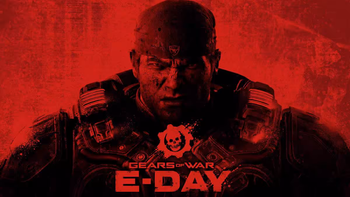 NVIDIA 617.14 WHQL optimise quatre jeux et corrige plusieurs écrans noirs 3 Artwork promotionnel rouge de Gears of War E-Day avec un soldat COG en armure