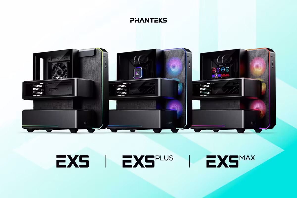 Comparatif des boîtiers Phanteks EX5, EX5 Plus et EX5 Max avec design à chambres séparées