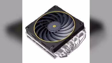 Ventirad Thermalright compact noir avec ventilateur 120 mm et caloducs en cuivre visibles