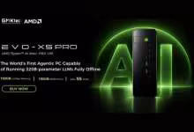 Mini PC GMKtec EVO-X5 Pro avec processeur AMD Ryzen AI Max+ Pro 495 et mémoire unifiée 192 Go