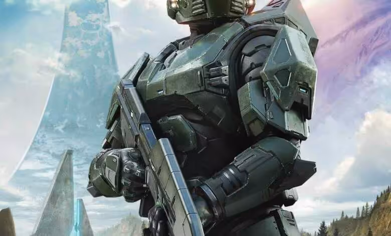 Halo 7 aurait été annulé, Activision reprend la licence pour repartir de zéro 1 Master Chief de Halo en armure Mjolnir verte, casque à visière dorée et fusil d’assaut futuriste