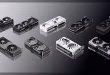 Plusieurs cartes graphiques MSI, ASUS et Zotac avec refroidissement triple ventilateur, présentées sur fond sombre