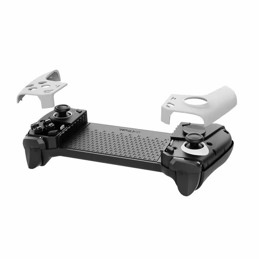 Manette mobile Trust GXTrust noire avec modules et caches interchangeables démontés