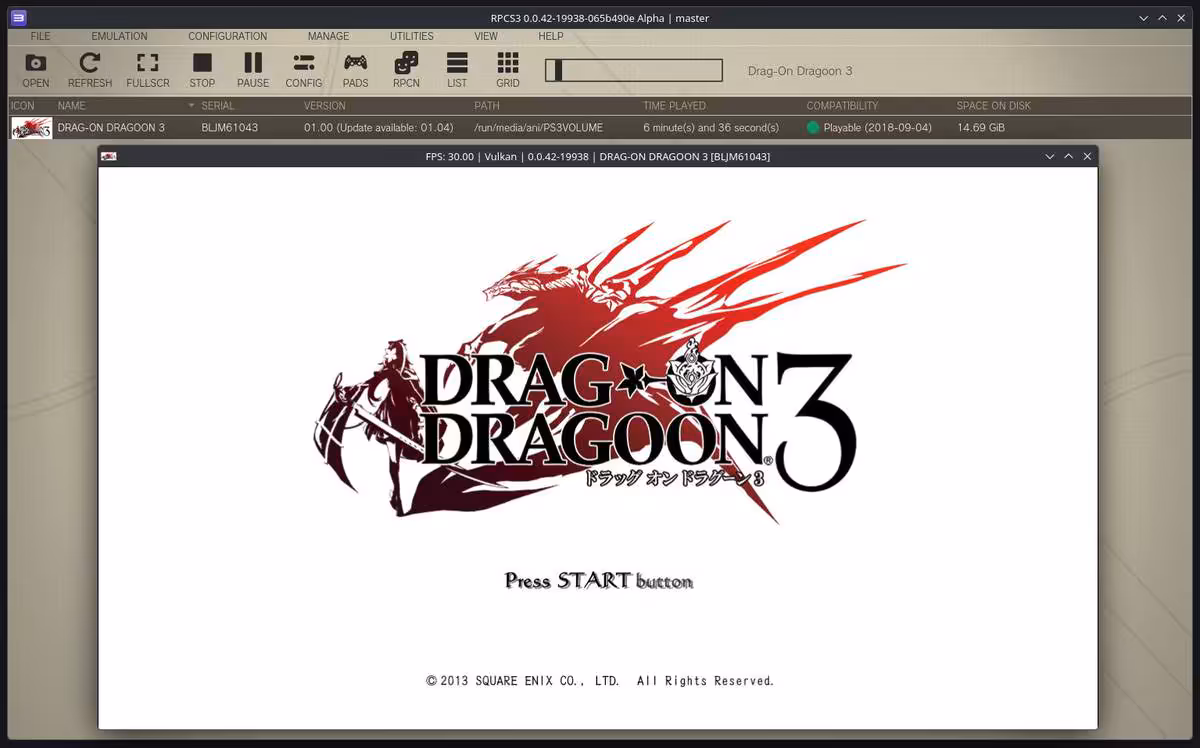 RPCS3 lit désormais les jeux PS3 directement depuis le Blu-ray sur PC et Linux 2 Capture d’écran de RPCS3 affichant Dragon's Dogma 3 en jeu, fenêtre de l’émulateur sur PC