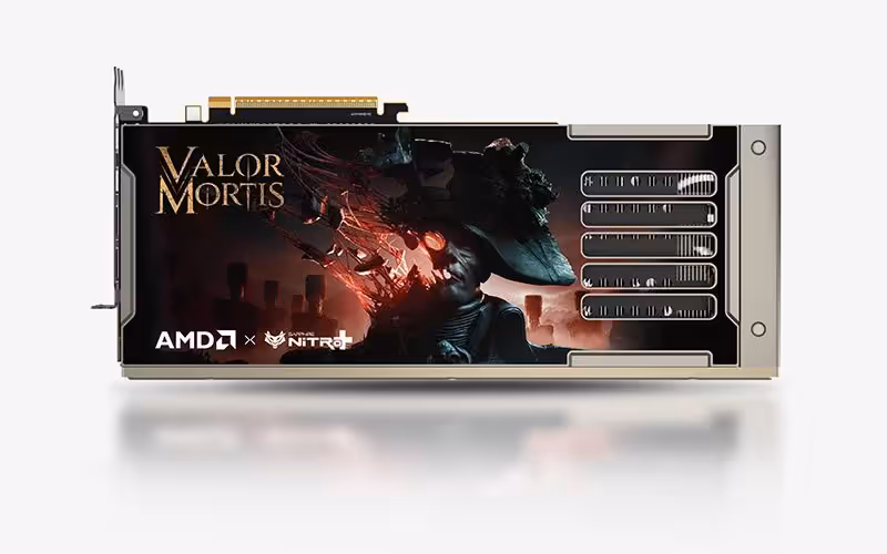 RX 9070 XT Valor Mortis : Sapphire prépare une Nitro+ OC en édition jeu 3 Carte graphique Sapphire Nitro+ AMD Radeon RX 9070 XT Valor Mortis, vue arrière avec backplate illustrée