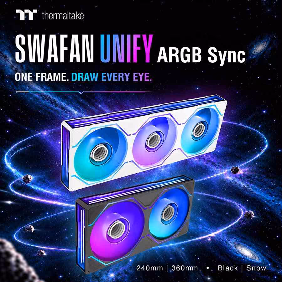 Thermaltake SWAFAN UNIFY : des ventilateurs unifiés à pales interchangeables 2 Thermaltake SWAFAN UNIFY : des ventilateurs unifiés à pales interchangeables