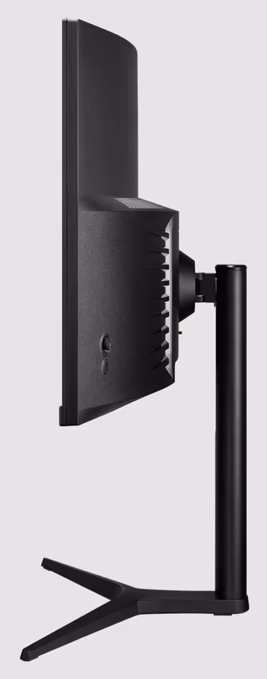 XPG écrans gaming : quatre nouveaux moniteurs RIFT et APERTURE jusqu'à 240 Hz 7 Profil latéral d’un moniteur XPG noir avec dalle fine et pied central