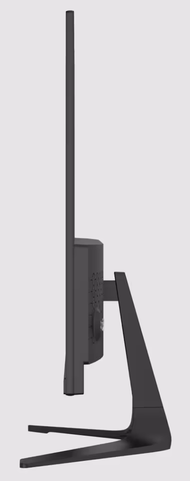 XPG écrans gaming : quatre nouveaux moniteurs RIFT et APERTURE jusqu'à 240 Hz 10 Profil latéral d’un moniteur XPG noir, dalle fine et base angulaire