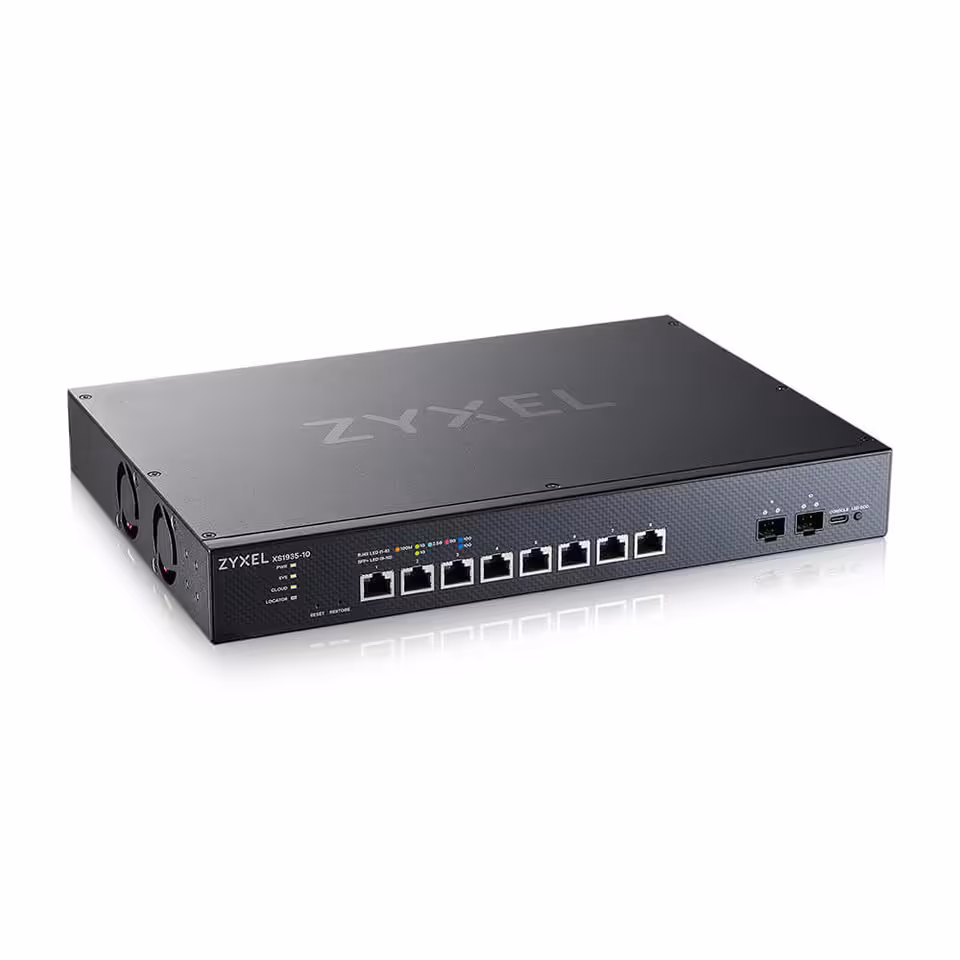Switch Zyxel XS1935-10 à huit ports 2,5G et deux ports SFP+ 10G