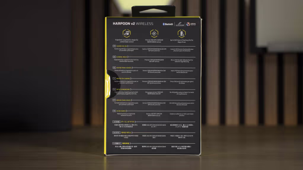 Corsair Harpoon V2 Wireless emballage arrière