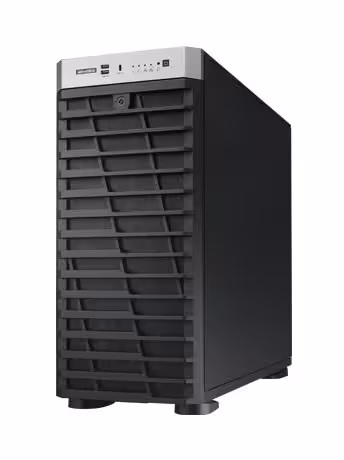 Advantech HPC-7046 : refroidissement liquide et neuf slots pour les GPU IA 2 Serveur tour Advantech HPC-7046 vu de face sur fond blanc
