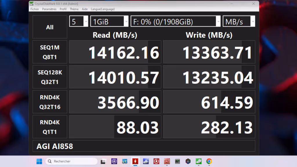 agi ai858 ssd pcie 5 cristaldiskmark