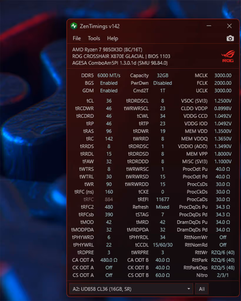 agi turbosprint ud858 rgb 32 go ddr5 6000 cl36 zentimings