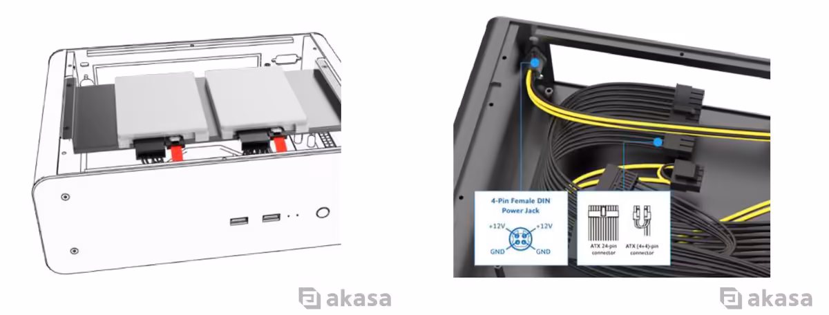 Akasa Euler MX2 : un boîtier Mini-ITX passif de 35 W avec alimentation 220 W 5 Akasa Euler MX2 : un boîtier Mini-ITX passif de 35 W avec alimentation 220 W