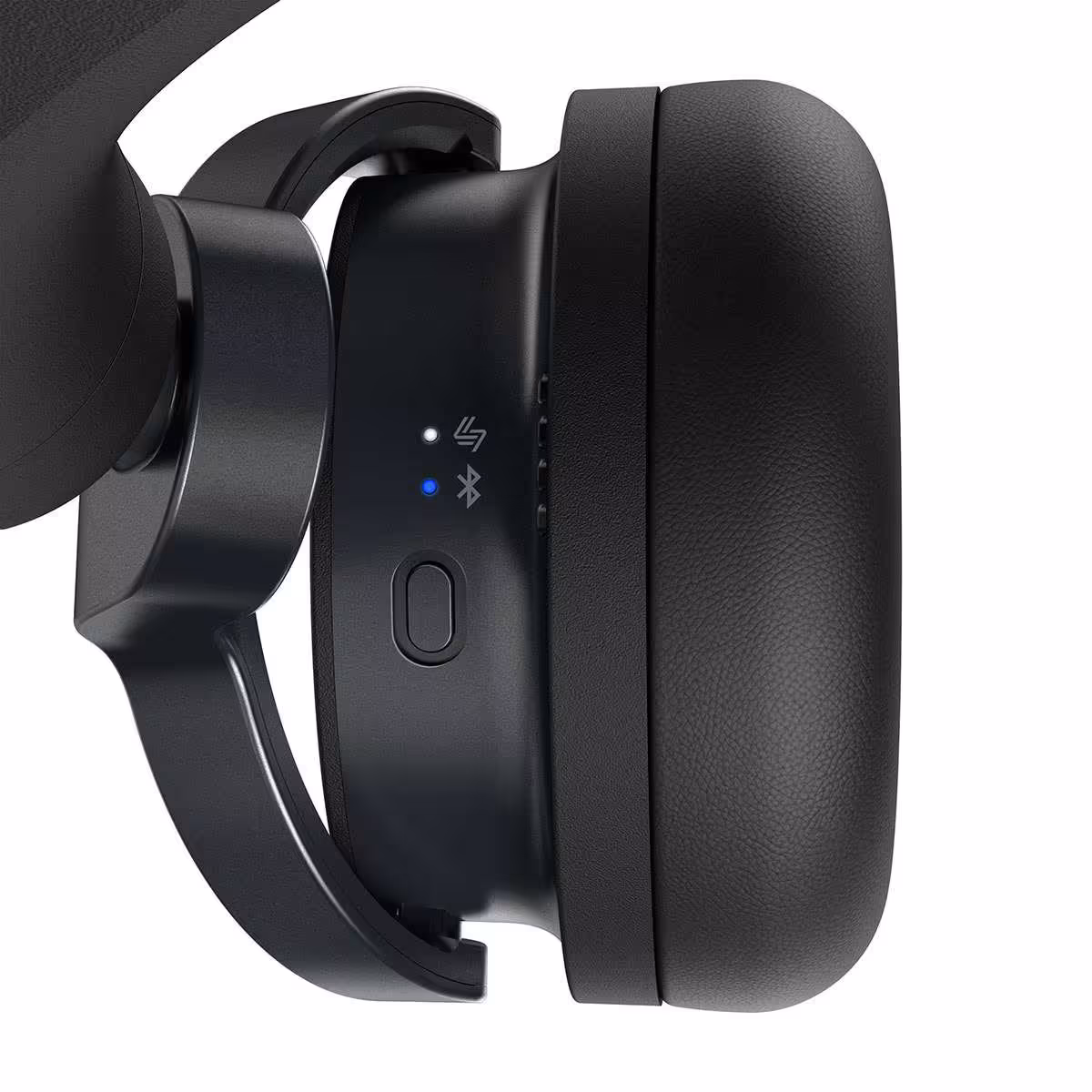 Gros plan des commandes Bluetooth et du coussinet du casque AlphaTheta HDJ-F9