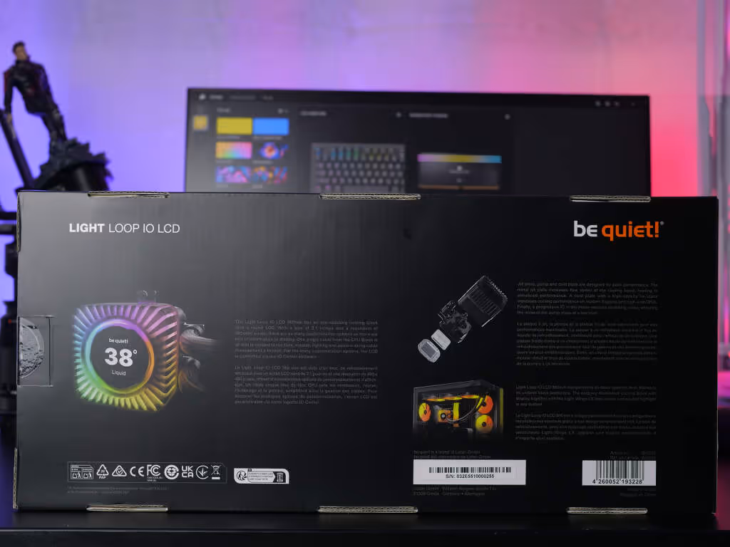be quiet light loop io lcd 360 mm emballage dos