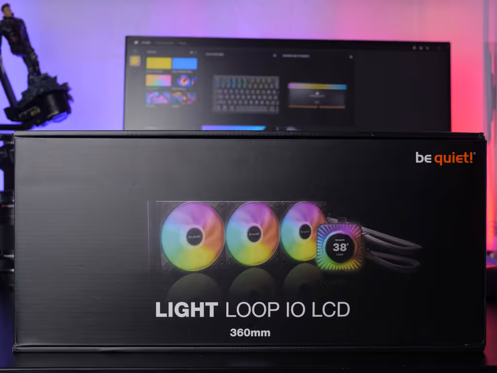 be quiet light loop io lcd 360 mm emballage face