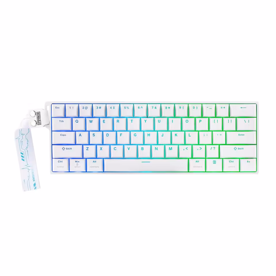 Epomaker HE60 : un clavier magnétique sans fil 8 kHz proposé à moins de 60 dollars 5 Clavier Epomaker HE60 blanc rétroéclairé RGB avec bracelet blanc assorti