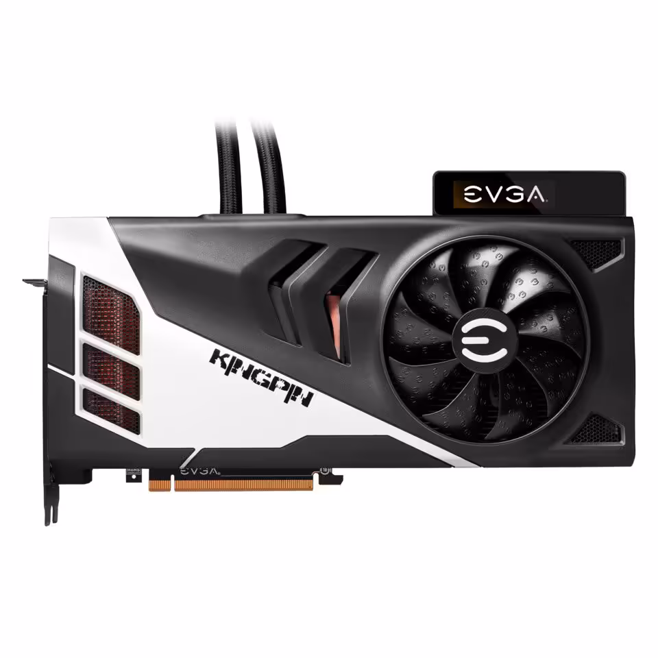 Carte graphique EVGA GeForce RTX 3090 Ti KINGPIN avec ventilateur unique et système de refroidissement hybride