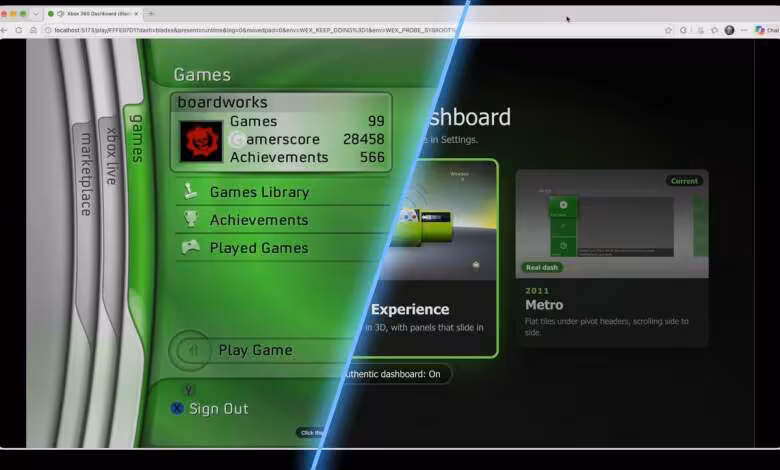 Xbox 360 Blades : Microsoft ressuscite son interface culte dans un navigateur PC